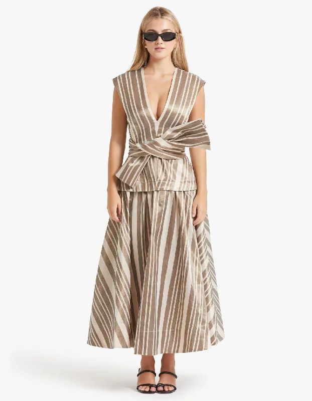 Wilson Midi Dress - Metallic Stripe