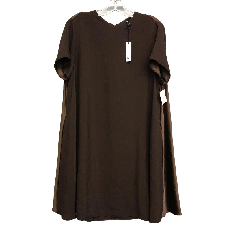 BROWN DRESS CASUAL MIDI by BR Size:S