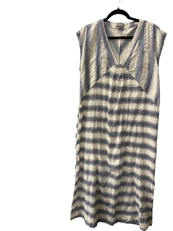 Dress Casual Midi By Wishlist In Striped Pattern, Size: L