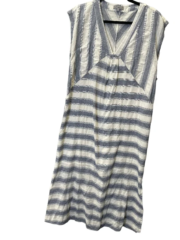 Dress Casual Midi By Wishlist In Striped Pattern, Size: L