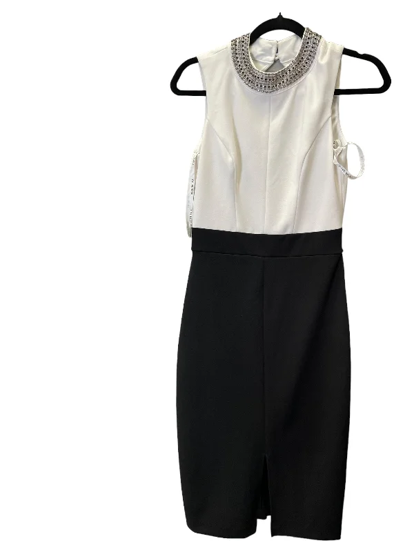 Dress Party Midi By Bisou Bisou In Black & White, Size: Xs