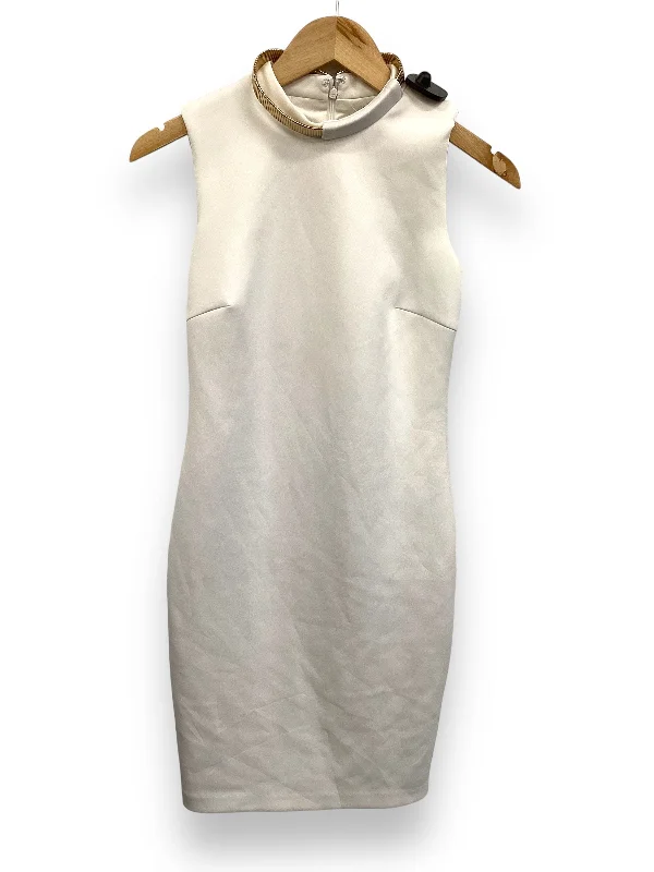 Dress Party Midi By Calvin Klein In Cream, Size: 2