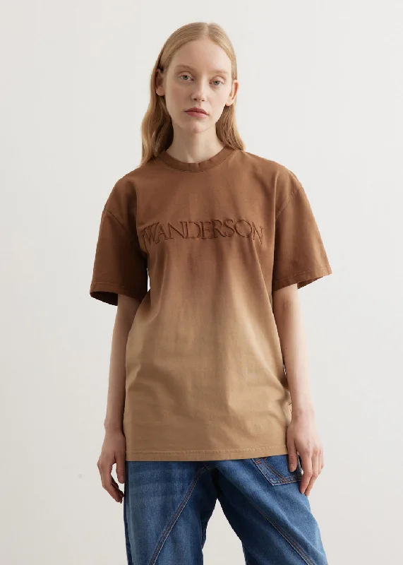 Logo Embroidery Gradient T-Shirt