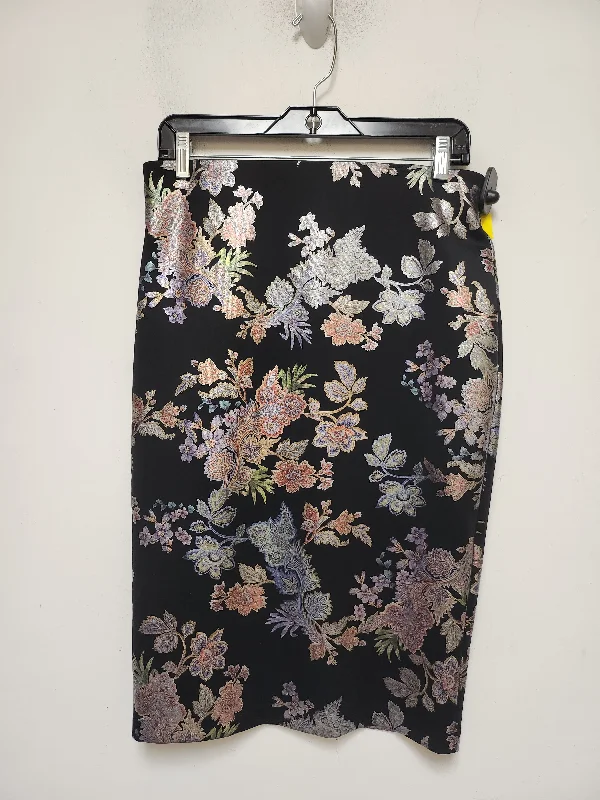 Skirt Midi By Eci In Floral Print, Size: 8