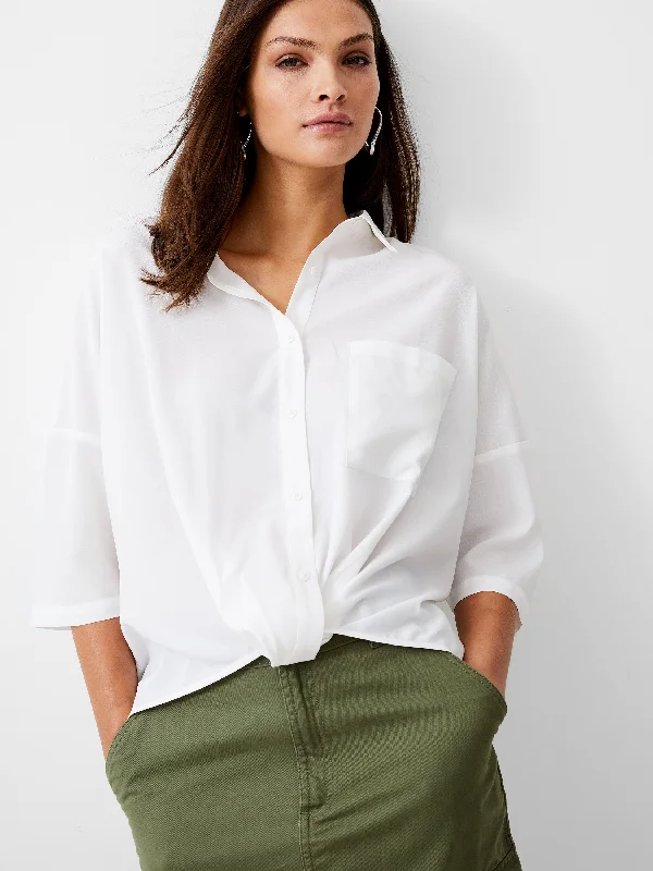 Twist Front Crepe Light Top