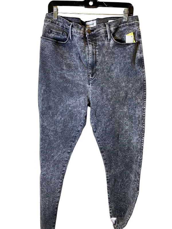 Jeans Straight By Frame In Grey, Size: 16