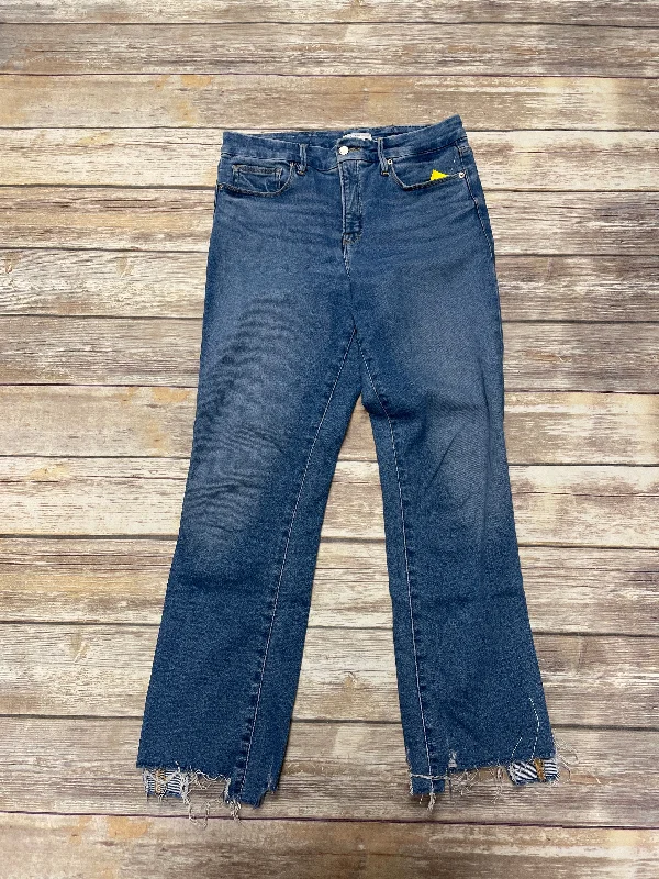 Jeans Straight By Good American In Blue Denim, Size: 6