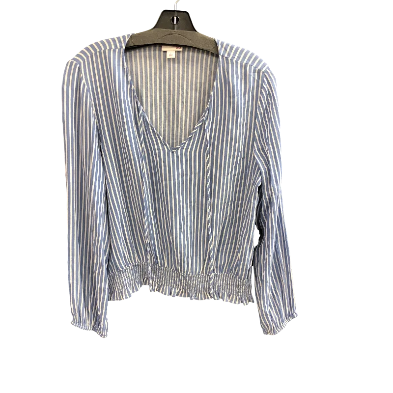 Top Long Sleeve By Cmc In Striped Pattern, Size: L