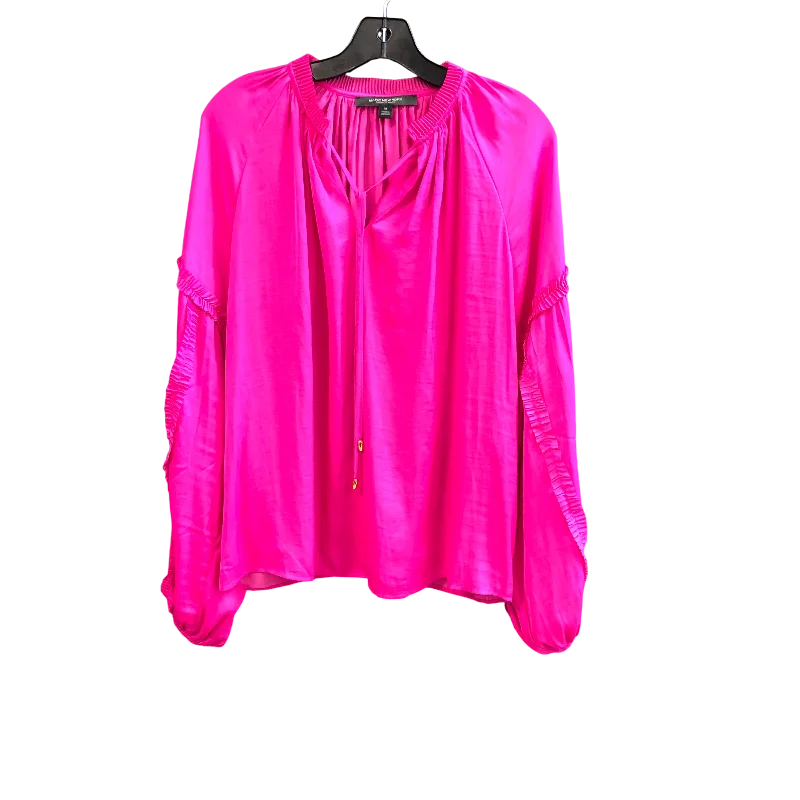 Top Long Sleeve By Marc New York In Pink, Size: M