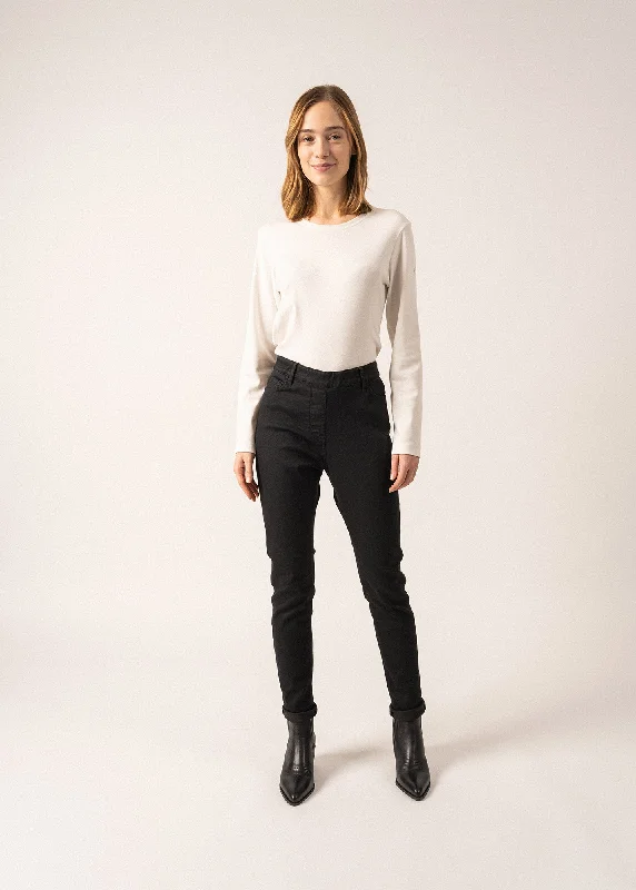 Olivia Cotton Jegging - in denim (NOIR)