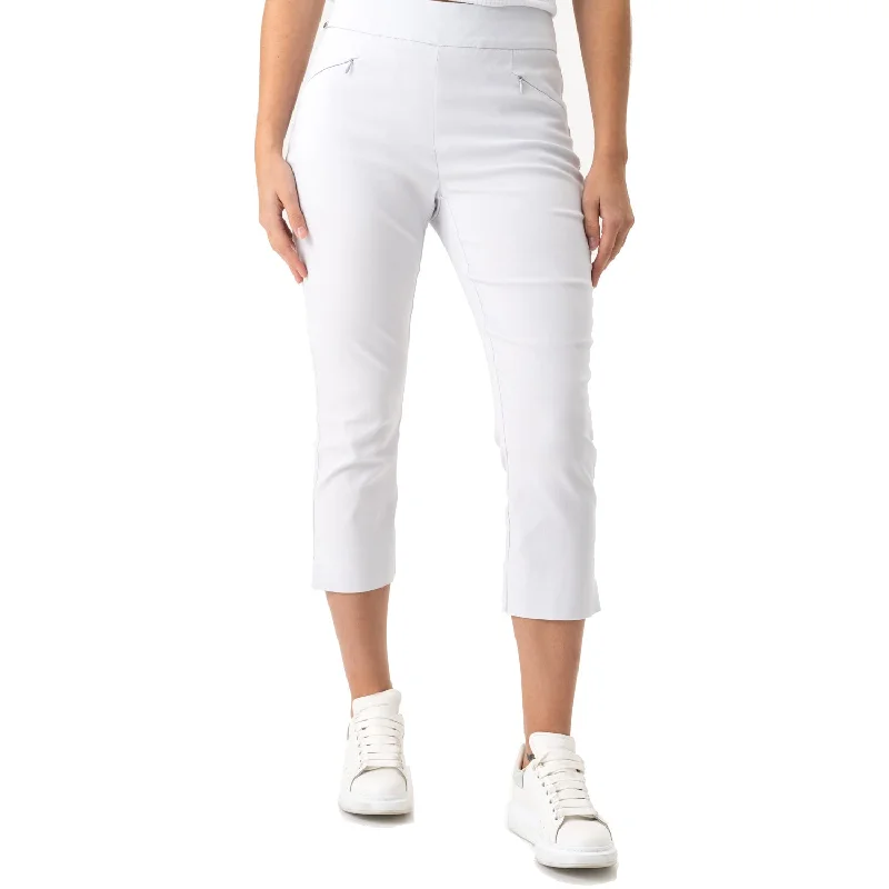 Renuar 21-Inch Pull On Capri Pant - White