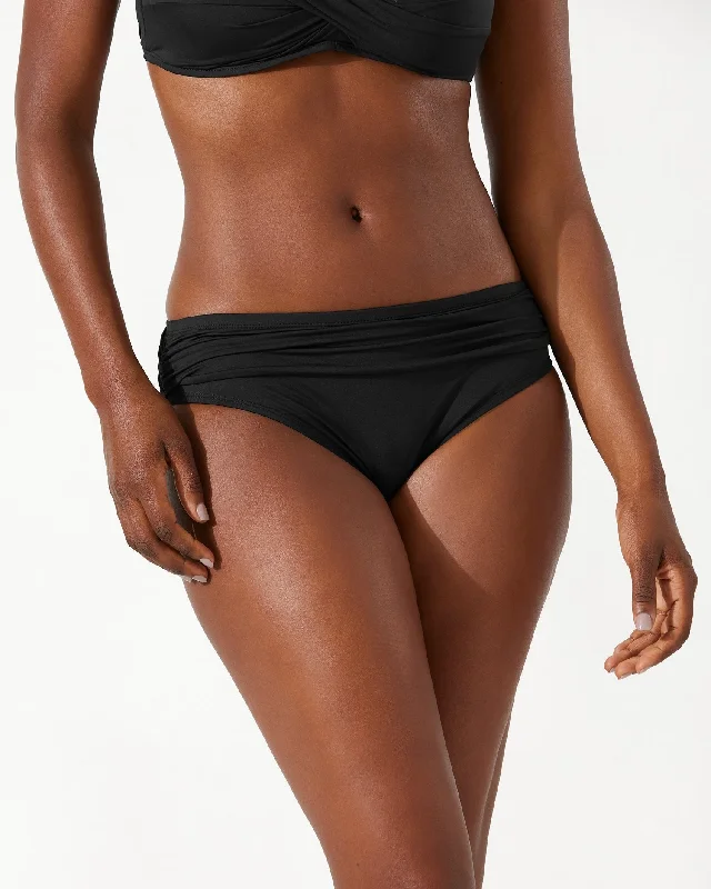 Tommy Bahama Pearl High Waist Sash Bikini Bottom - Black*