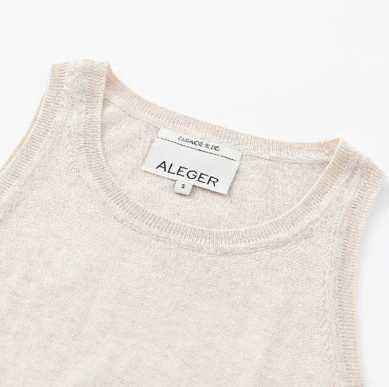 Aleger - N.140 Pima Cotton + Cashmere Beach Vest Prosecco