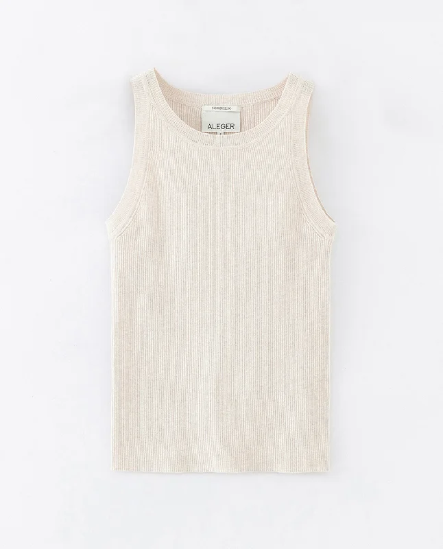 Aleger - N.85P Pima Cotton + Cashmere Beach Vest Prosecco