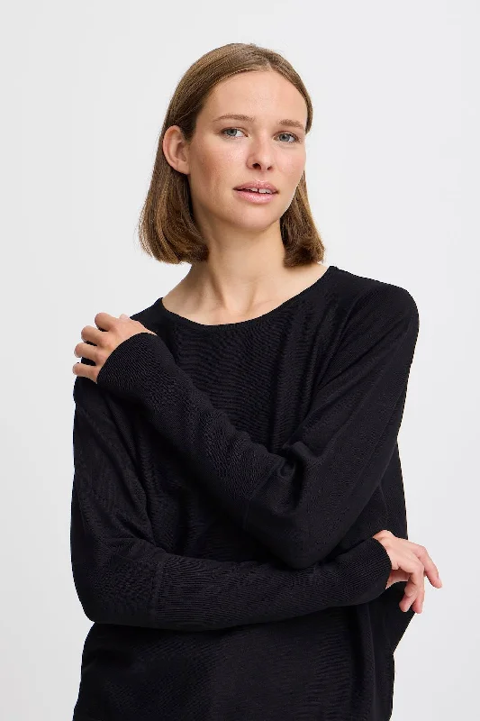 BY MORLA BATWING JUMPER BLACK