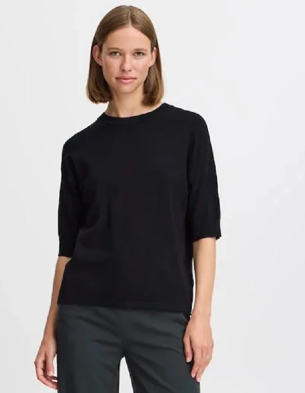 BY MORLA KNIT TOP BLACK