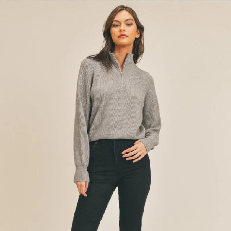 Half Zip Sweater (Grey)